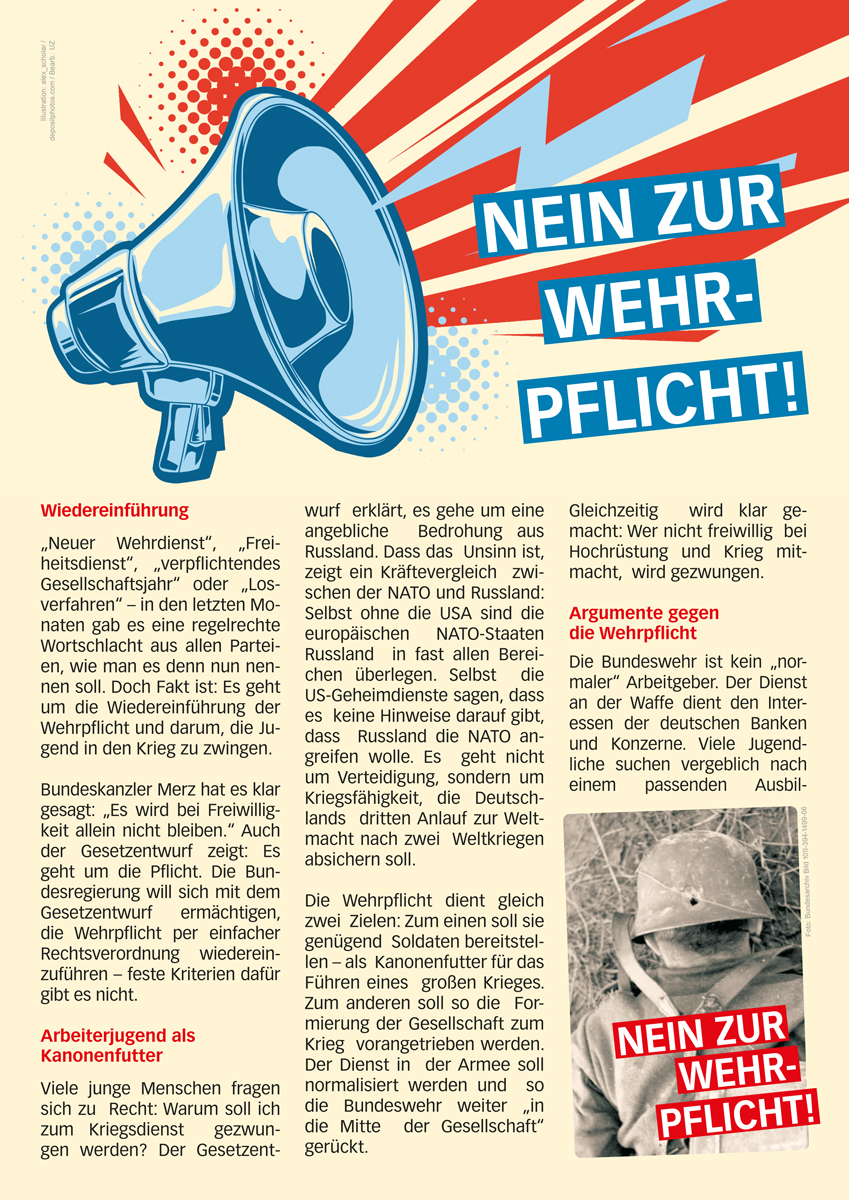 Nein zur Wehrpflicht! (PDF, 2.96 MB) Nein zur Wehrpflicht! (PDF, 2.96 MB)