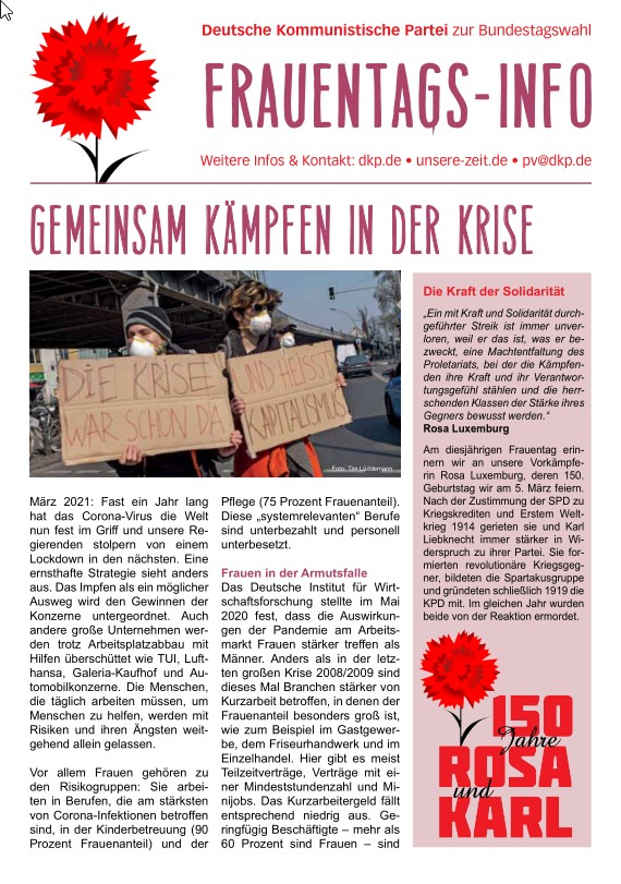DKP-Information Frauentags-Info: Gemeinsam kämpfen in der Krise  (PDF, 0.62 MB)